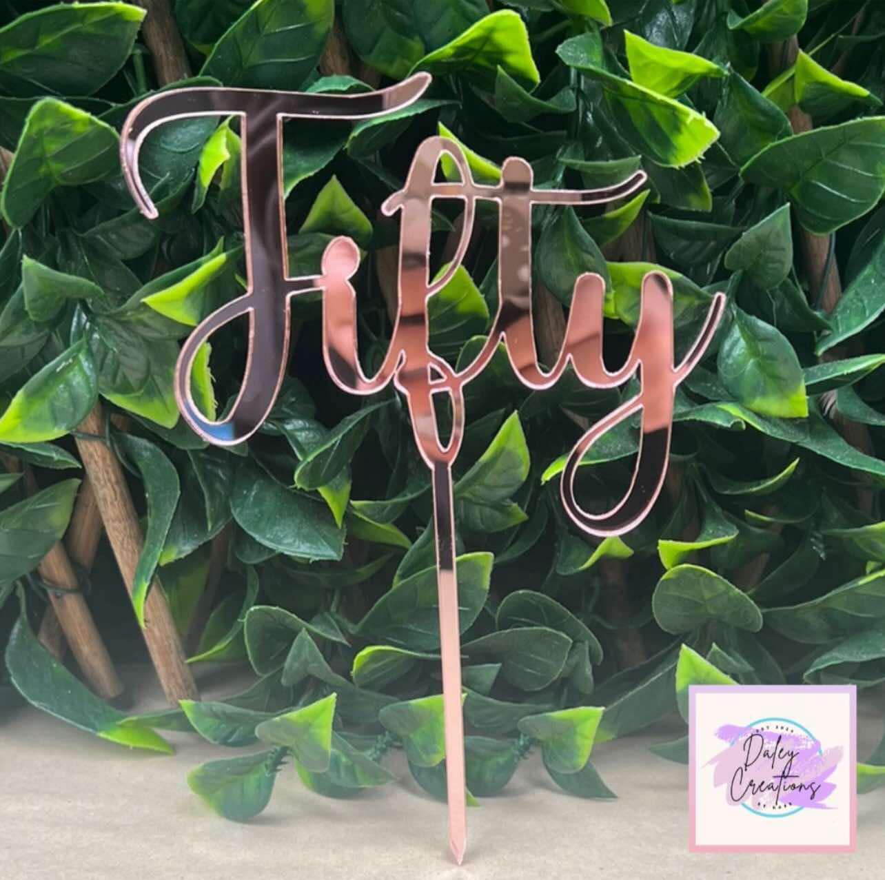 Single Layer | Metallic Acrylic | Cake Topper