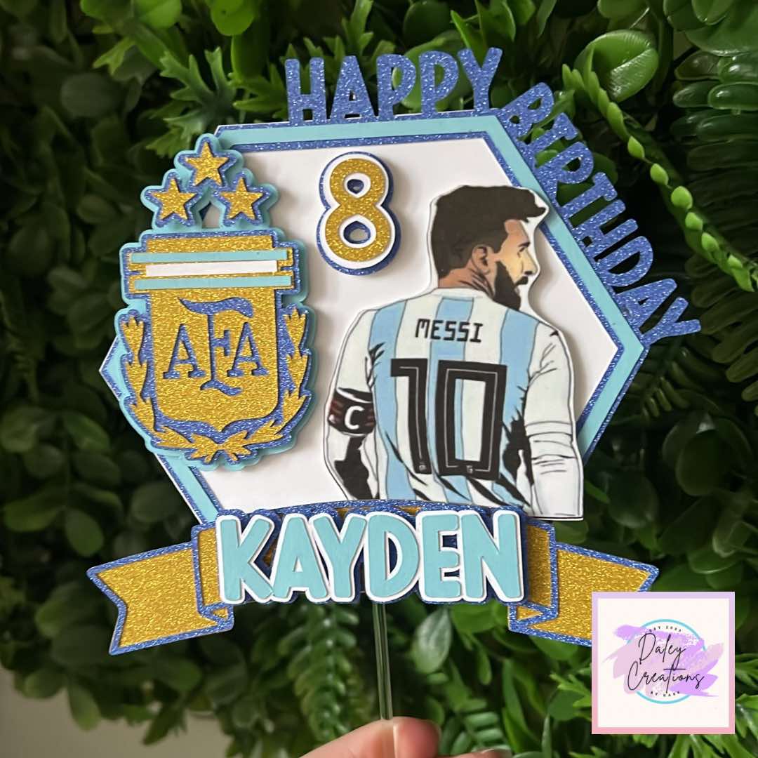 Blue Player | Soccer | Football | 3D cake topper |