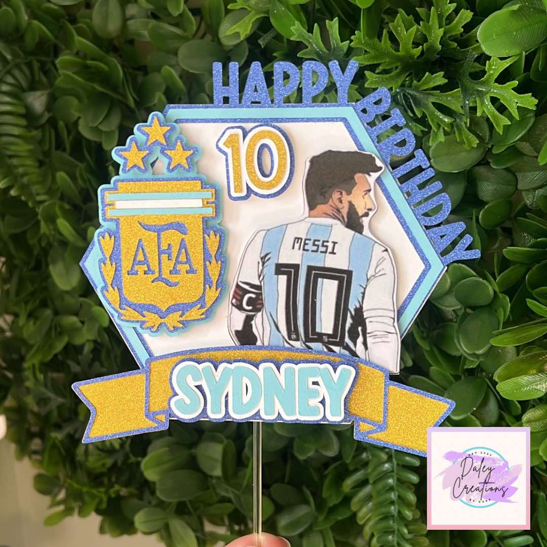 Blue Player | Soccer | Football | 3D cake topper |