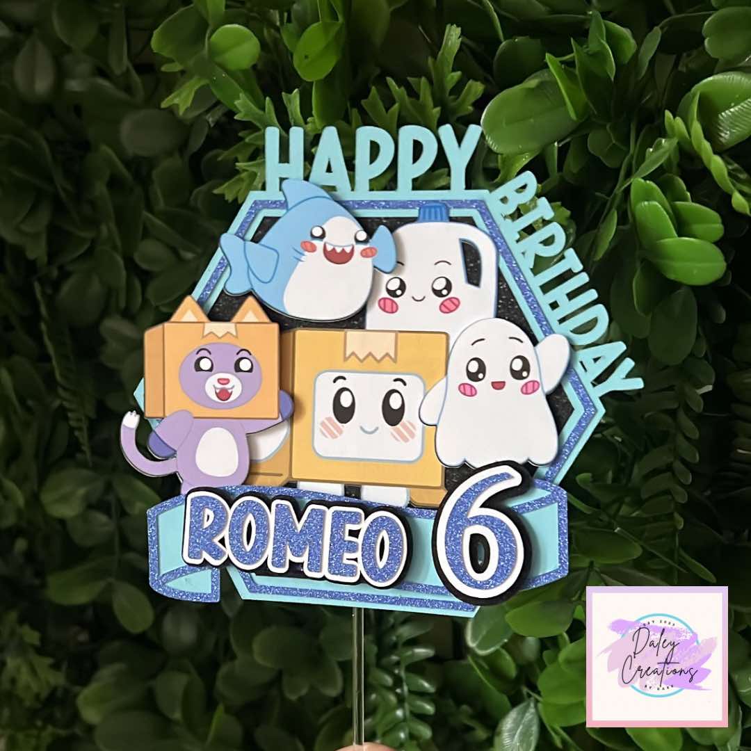 Lanky | Boxy | Characters | 3D cake topper |