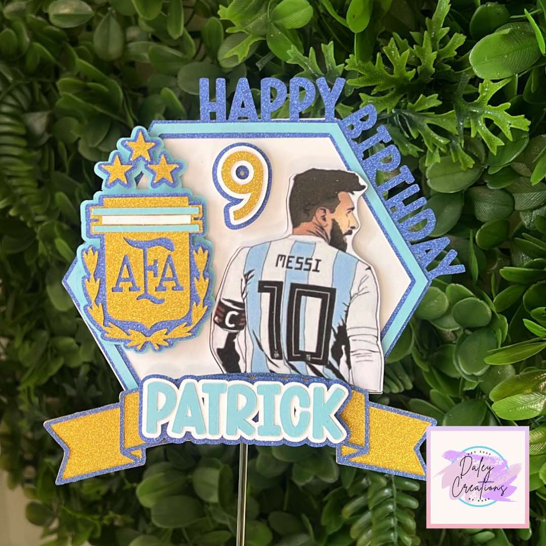 Blue Player | Soccer | Football | 3D cake topper |