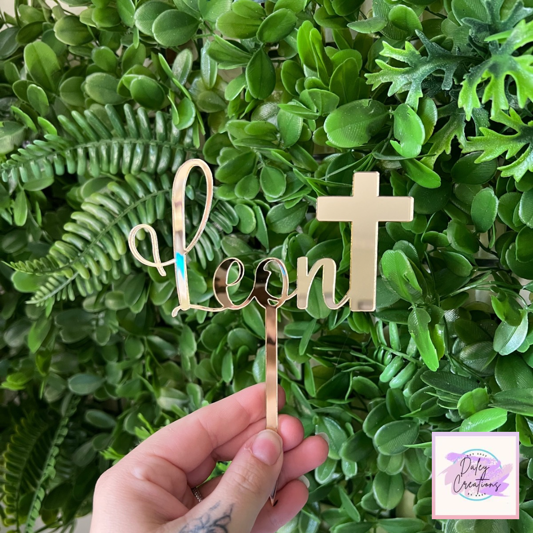 Single Layer | Metallic Acrylic | Cake Topper