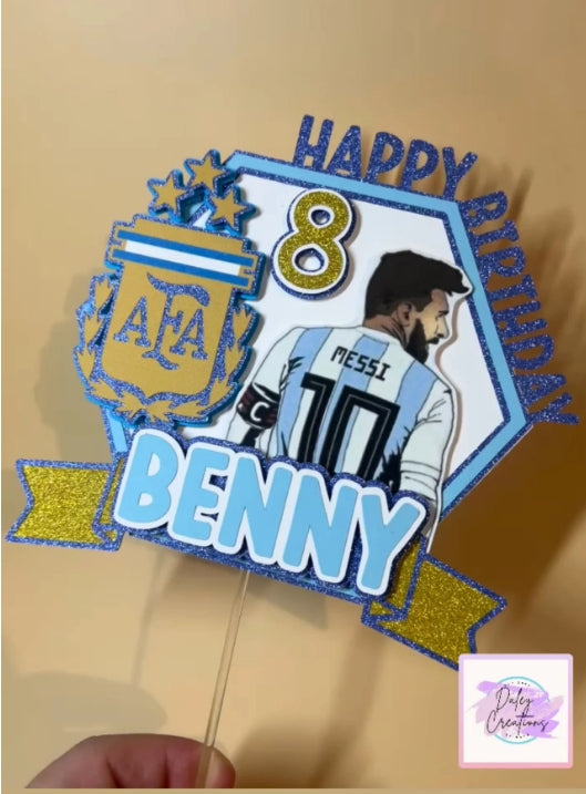 Blue Player | Soccer | Football | 3D cake topper |
