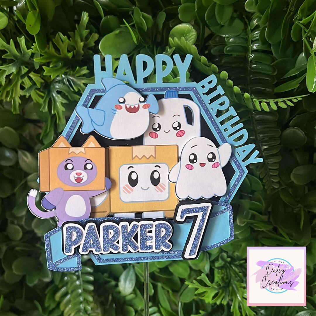 Lanky | Boxy | Characters | 3D cake topper |